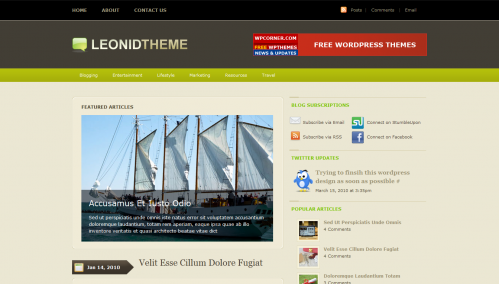 Leonid - FREE Premium WordPress Theme